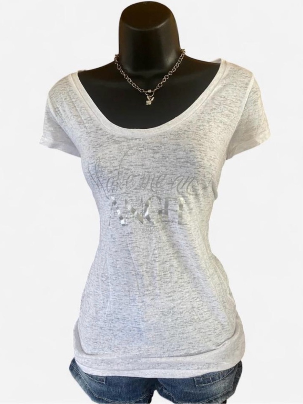 Victoria’s Secret Supermodel Essentials ‘Make Me an Angel’ White Tee with Wings